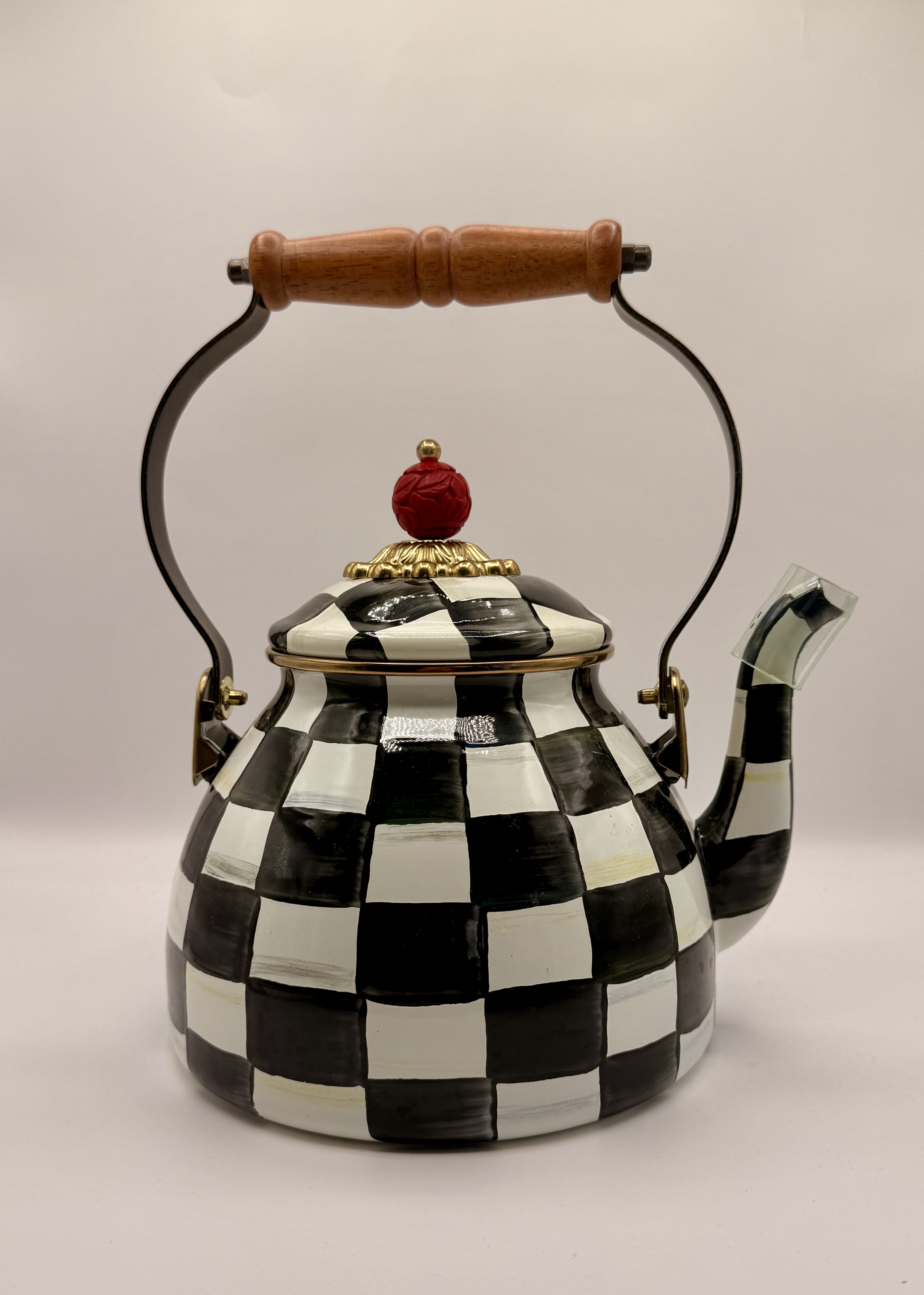 MacKenzie-Childs Courtly Check Tea Kettle - 2Qt